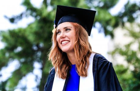 woman graduating