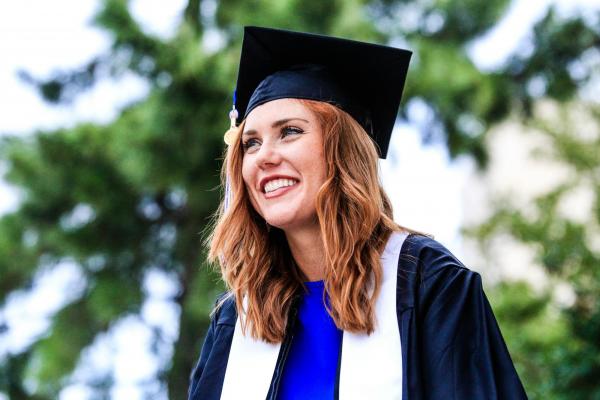 woman graduating